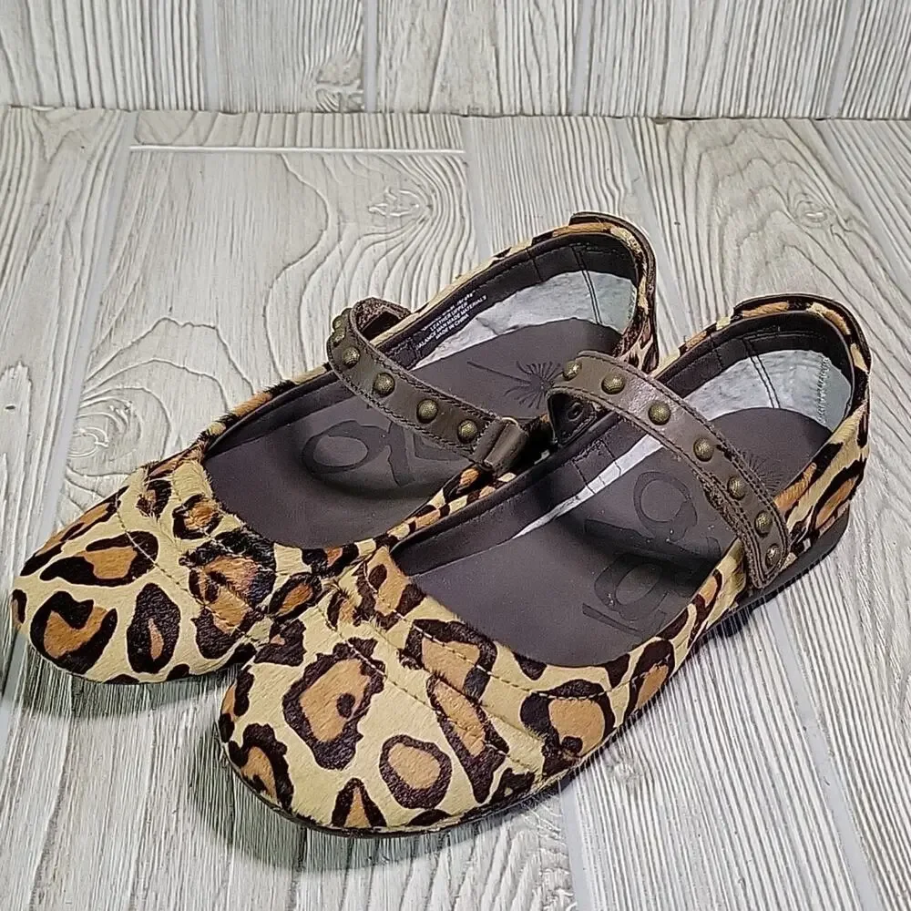 OTBT Gamine Cheetah Print Mary Jane Flats Womens Size 6.5 NEW